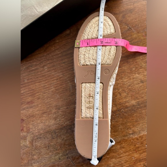 New J. Crew Canvas Espadrille Flats With Leather Cap Toe White Black Siz… - Picture 15 of 15